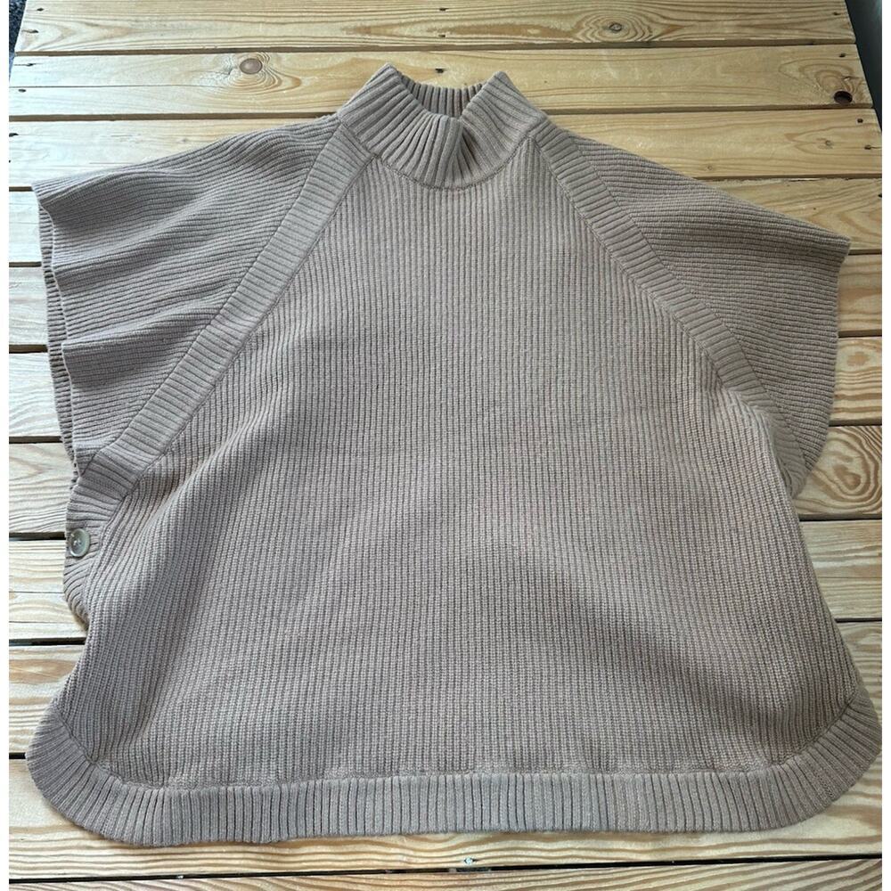 Dillards Mock Neck Sweater One Size Womens Brown Wool